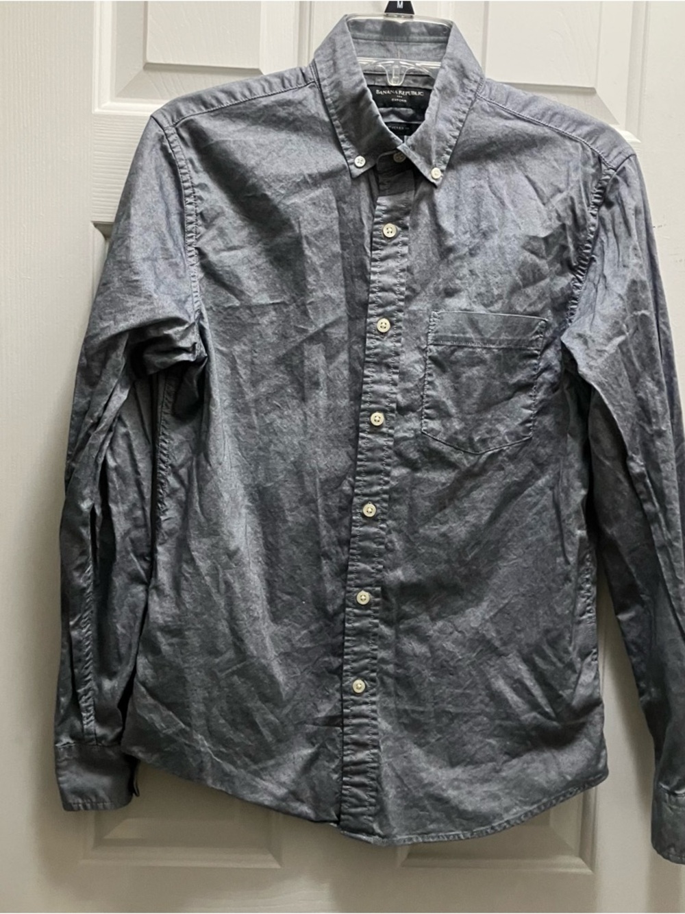 Banana Republic Mens Oxford Shirt Small Untucked Fit Button Down